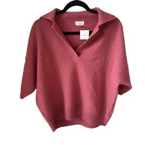 NWT Club Monaco V-Neck Cashmere Sweater in Blush